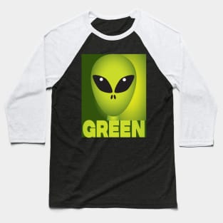 Green Alien Baseball T-Shirt